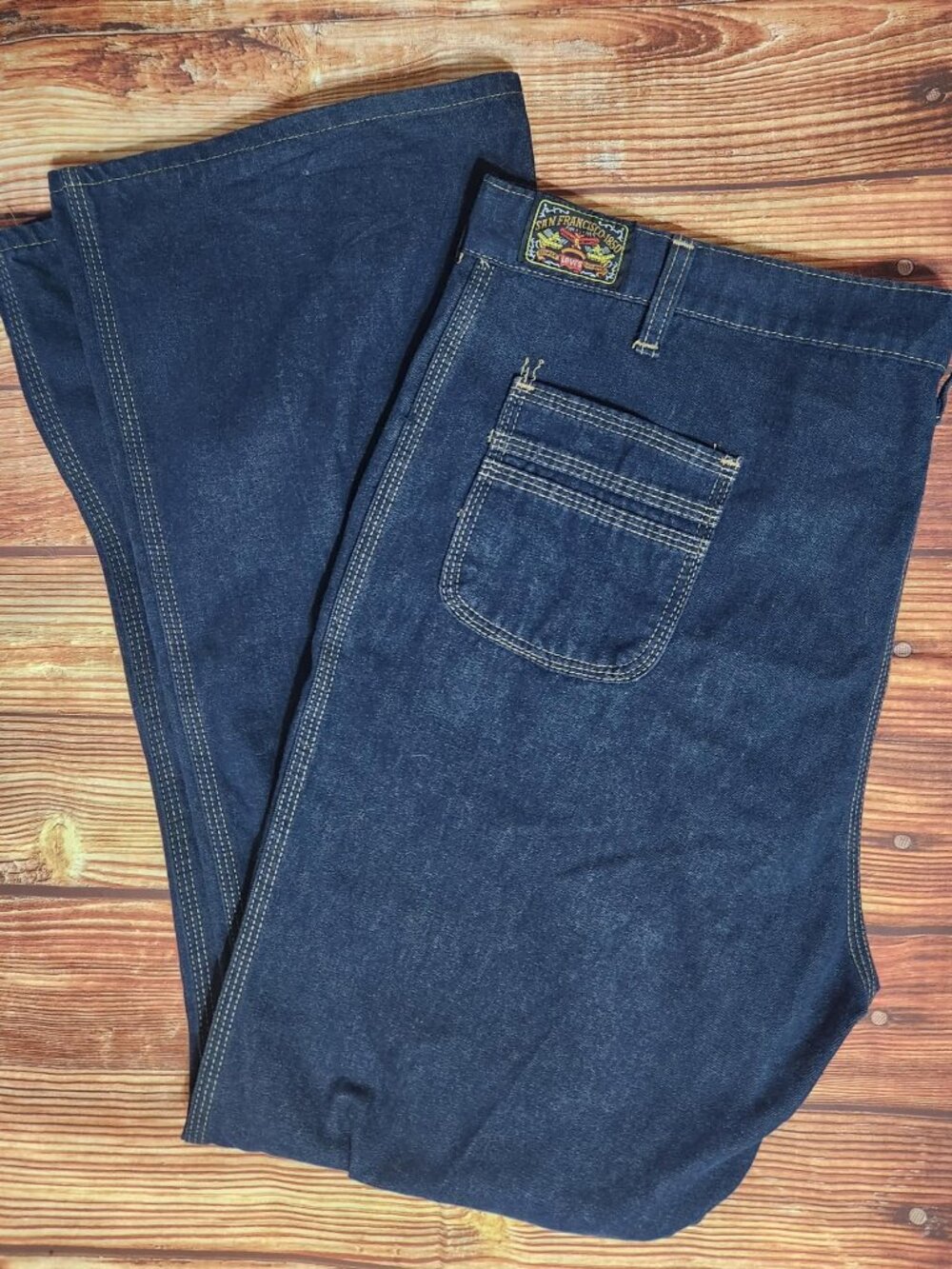 Rare VTG 1979 Levi's Orange Tab 43406 SF 1850 Patch Talon Zipper Jeans 36x30